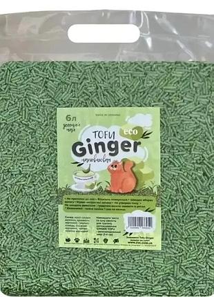 Соєвий наповнювач для туалетів ginger tofu зелений чай, 6 л