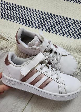 Кеди  кросівки білі низькі adidas grand court , розмір 31, 20.5 см