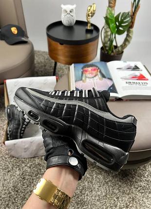 💎мужские кроссовки nike air max 95 all black grey