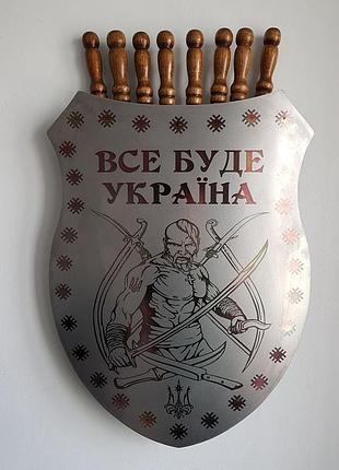 Щит з нержавійки з лазерним гравіюванням