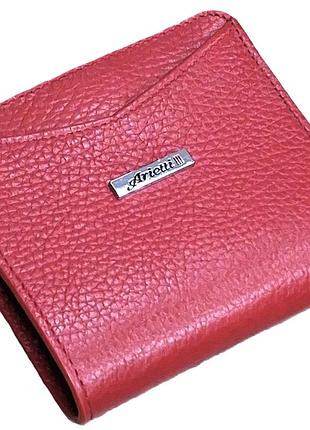 Кошелек женский кожаный красный компактный 10*10*1 (турция)