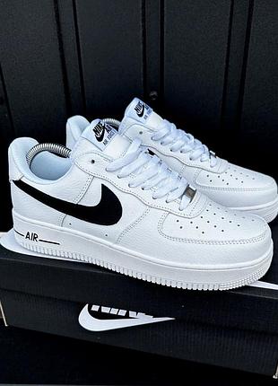 Nike air force чоловічі кросівки розміри 41-45, білі,  шкіра оригінал