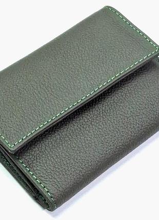 Кошелек кожаный зеленый 9*12*3 (турция)
