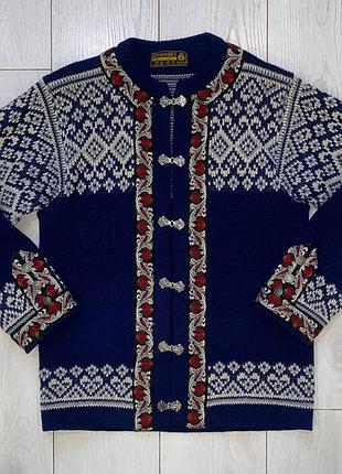 Скандинавский шерстяной свитер nordstrikk made in norway unisex size m