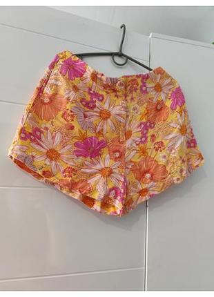 Лляні шорти h&m в ромашки