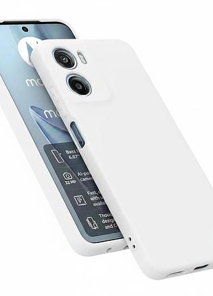 Чехол fiji full soft premium для motorola g05 противоударный бампер с микрофиброй white