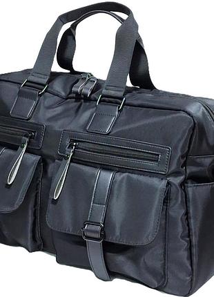Сумка баул стильная черная 30*46*18