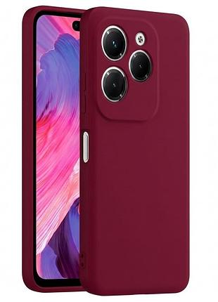 Чохол fiji full soft premium для infinix smart 8 plus (x6526) протиударний бампер з мікрофіброю bordo