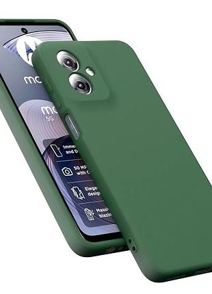 Чехол fiji full soft premium для motorola g55 противоударный бампер с микрофиброй dark green