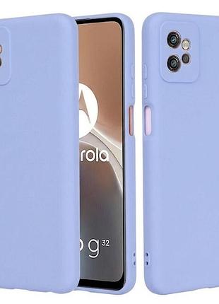 Чохол fiji full soft premium для motorola g32 протиударний бампер з мікрофіброю violet
