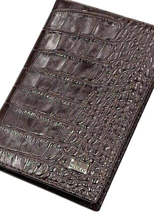 Обложка коричневая кожаная паспорт карточки desisan 14*10 (турция)