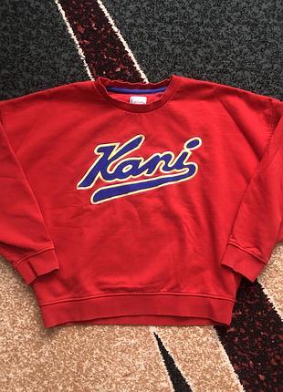 Karl kani hoodie, чорвона, розмір - м, бавовна| vintage, archive, streetwear, sk8, y2k