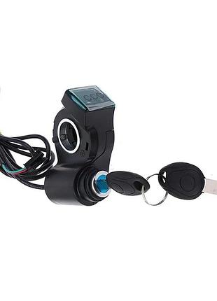 Замок зажигания с вольтметром для электросамокатов kugoo m4 / m4 pro и g-booster