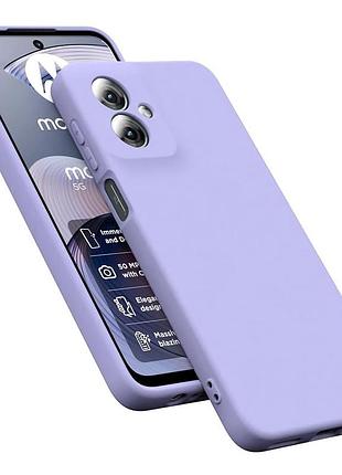 Чехол fiji full soft premium для motorola g55 противоударный бампер с микрофиброй violet