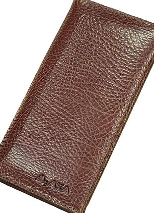 Кошелек кожаный бумажник коричневый aka deri 19*10*2 (турция)