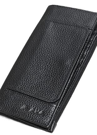 Кошелек кожаный черный aka deri 18*9*2 (турция)