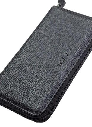 Кошелек кожаный клатч черный aka deri 10*20*3 (турция)