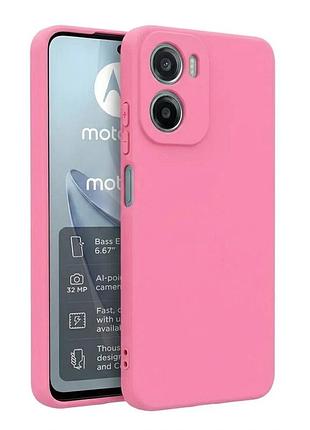 Чехол fiji full soft premium для motorola e15 противоударный бампер с микрофиброй pink