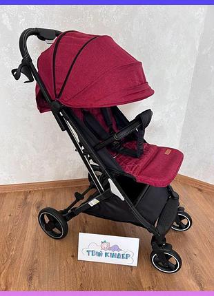 Детская прогулочная коляска - книжка с регулируемой спинкой joy comfort l-52304 красная