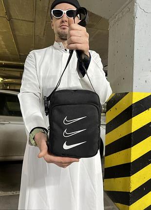 Nike барсетка мужская - удобная тканевая модель с ремнём