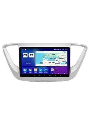 Автомагнітола штатна з gps для hyundai accent 2017 9" android 10,1