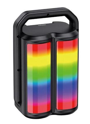 Портативная bluetooth колонка kakusiga ksc-825 (10вт, 184x137x280 мм, с rgb подсветкой) black
