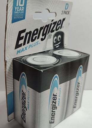Батарейка energizer max plus d e95 2 штуки в блистере lr20