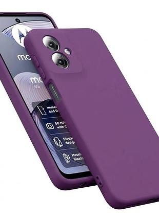 Чехол fiji full soft premium для motorola g55 противоударный бампер с микрофиброй dark purple