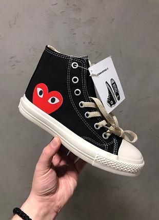 Женские кеды converce x comme des garcons