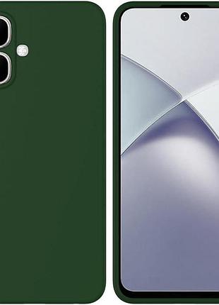 Чехол fiji full soft premium для infinix smart 10 (x6725) противоударный бампер с микрофиброй dark green