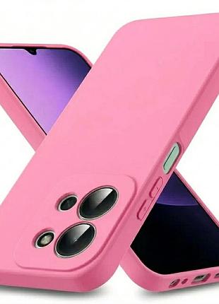 Чехол fiji full soft premium для poco c85 противоударный бампер с микрофиброй pink