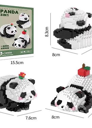 Конструктор 3d игрушка для детей три панды cute panda series building blocks set m1056 2