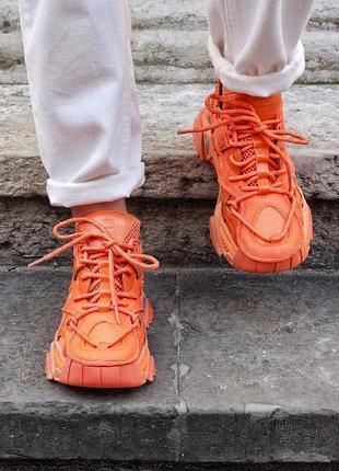 Женские кроссовки calvin klein orange ( premium )