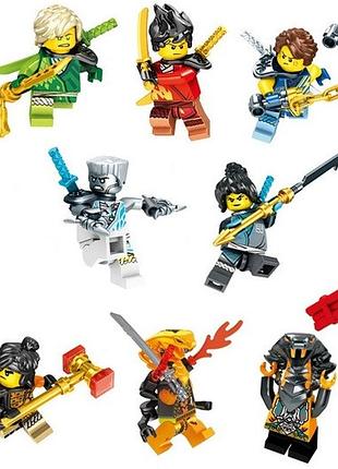 Набір фігурок чоловічків ніндзя 8шт figures sets ninjag 8pcs ninjago ghost assassin vs019