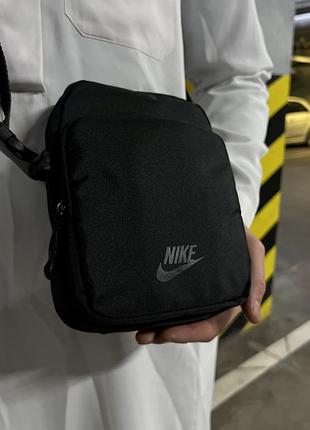 Nike барсетка через плечо - чёрная мужская модель в повседневном стиле