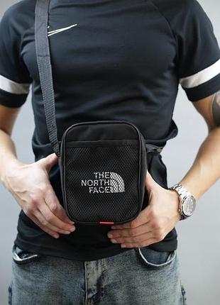 Барсетка tnf спортивна чорна сумка через плече