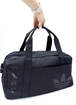 Adidas 1000d - тренувальна чорна сумка gym ready 50×24×24