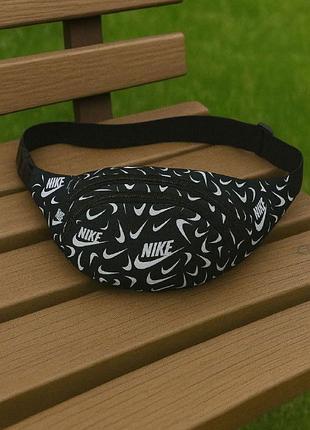 Бананка спортиная nike - 500pu, 2 отделения, молодежный стиль