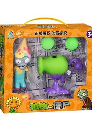 Набор игровых фигурок по игре plants vs zombies (зомби с мороженым и горохострел)