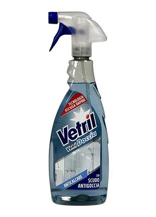 Засіб від накипу для душових кабін і скла vetril vetri doccia anticalcare 650 мл