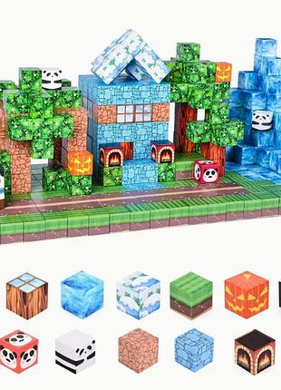 Магнитный конструктор для детей майнкрафт 100 деталей, magnetic blocks