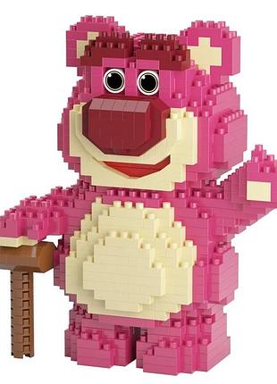 Конструктор фигурка клубничный мишка лотсо серия "мультгерои" block diy lotso cartoon micro diamonds blocks m1015