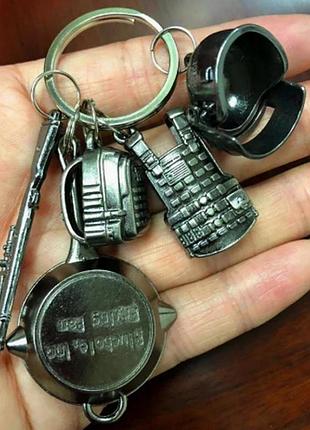 Игровой брелок в стиле "pubg", мини-оружие и экипировка из игры