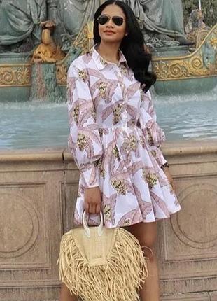 ❤️desmond &amp; dempsy &amp; h&amp;m❤️  коротке плаття з хрусткої бавовняної тканини
