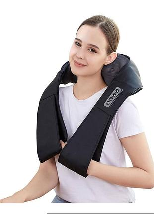 Neck massager массажер для шеи, плеч и спины с подогревом, двусторонний разминающий массажер