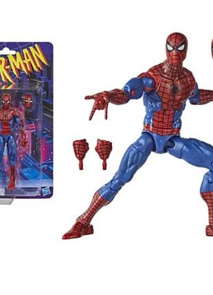 Колекційна екшн-фігурка spider-man marvel legends retro 90s – людина-павук серія легенд ретро, 15 см