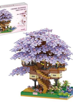 Конструктор цветущие вишневое дерево серия бонсай домик на дереве constructor cherry tree in bloom