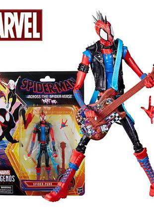 Колекційна фігурка spider-punk / спайдер-панк – marvel legends across the spider-verse, екшн-фігура з гітарою та змінними
