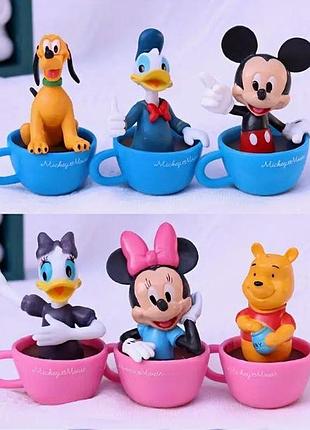 Набор фигурок mickey mouse disney 7 см. 6 шт.