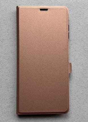 Samsung galaxy a17 5g чехол-книжка wave flap pink sand золотистый высококачественная искусственная кожа слоты для карт
